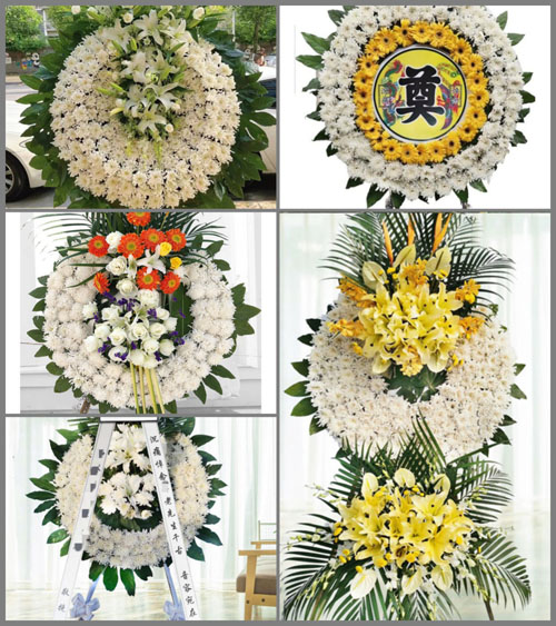 安徽阜阳市临泉县吕寨镇周-村花圈速递